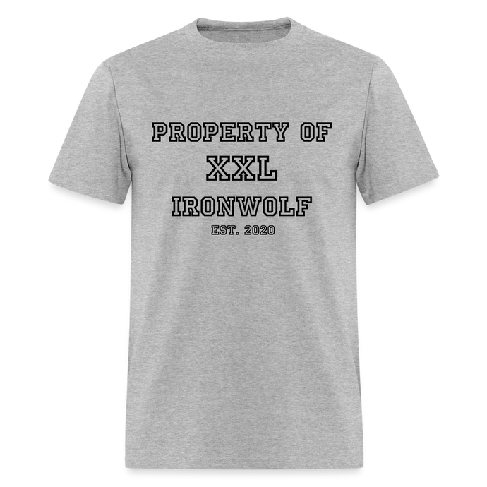 Old-School Property Of Ironwolf T - heather gray