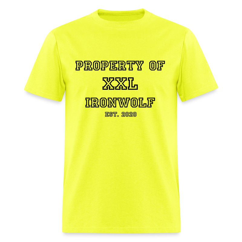 Load image into Gallery viewer, Old-School Property Of Ironwolf T - safety green
