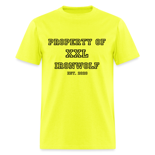 Old-School Property Of Ironwolf T - safety green