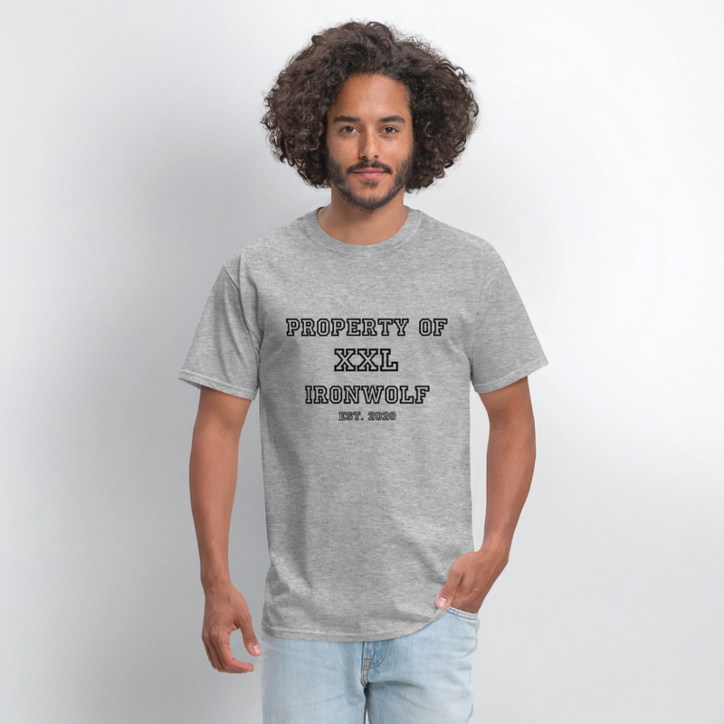 Load image into Gallery viewer, Old-School Property Of Ironwolf T - heather gray
