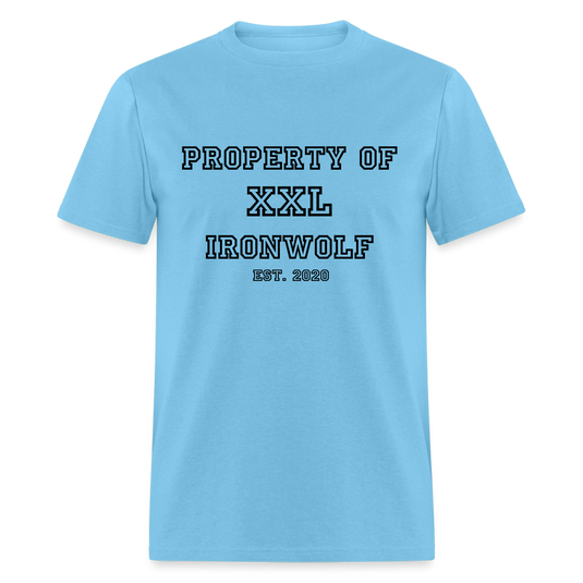 Old-School Property Of Ironwolf T - aquatic blue