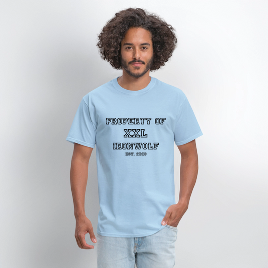 Old-School Property Of Ironwolf T - powder blue