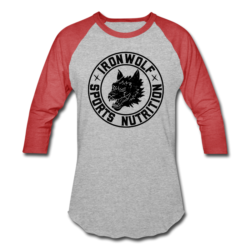 Load image into Gallery viewer, Quarter Sleeve T - heather gray/red
