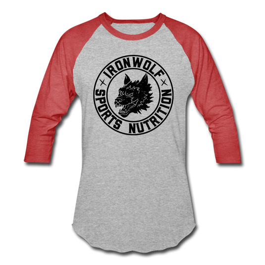 Quarter Sleeve T - heather gray/red